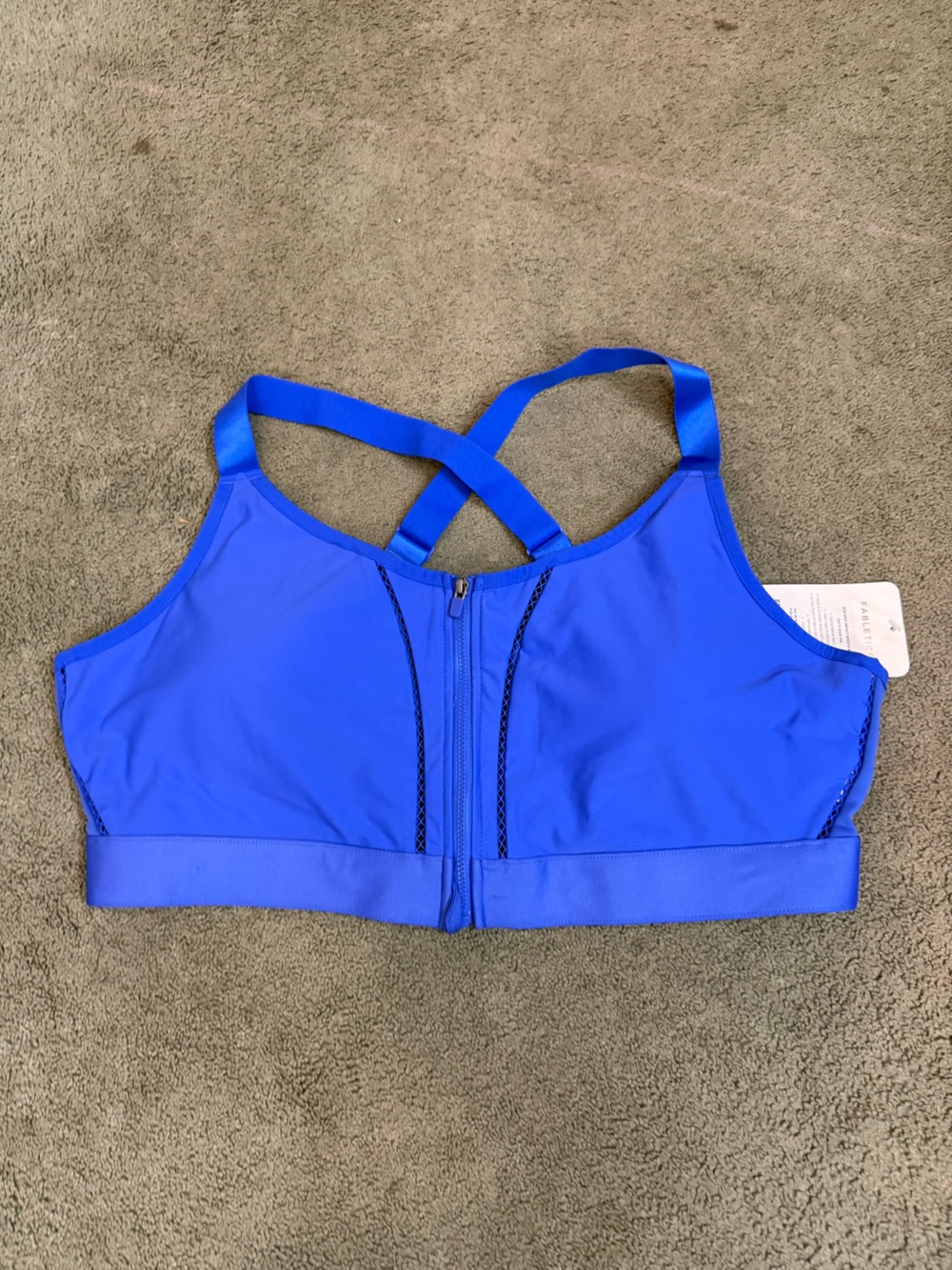 Fabletics Ladies Blue Zoe High Impact Sports Bra, BRAND NEW